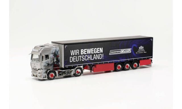 herpa Cars&Trucks 1/87 MAN TGX GX カーテンキャンバス セミトレーラー “Transporte Decker Düren /Wir bewegen Deutschland”