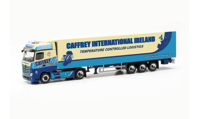 herpa Cars&Trucks 1/87 メルセデスベンツ アクトロス 18 ビッグスペース 冷蔵ボックス セミトレーラー "80 yearts Caffrey"