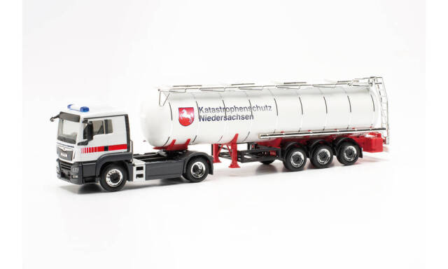 herpa Cars&Trucks 1/87 MAN TGS L Euro 6C タンクセミトレーラー "Katastrophenschutz Niedersachsen"