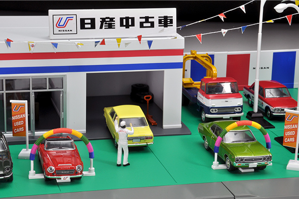 ◉トミカラマヴィンテージ（1/64サイズジオラマ）中古車店【ユーティリタス 】 ミニカー/完成品 トミカラマヴィンテージ04e 1/64 中古車店