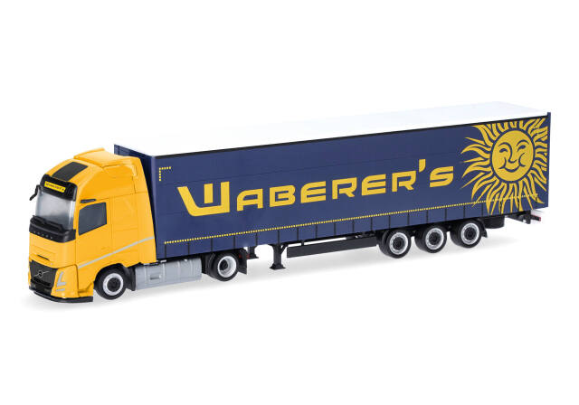 [予約]herpa Cars&Trucks 1/87 (プラスチック製) ボルボ FH エアロ グローブトロッター XL ローライナー カーテンキャンバスセミトレーラー "Waberers" （ハンガリー）
