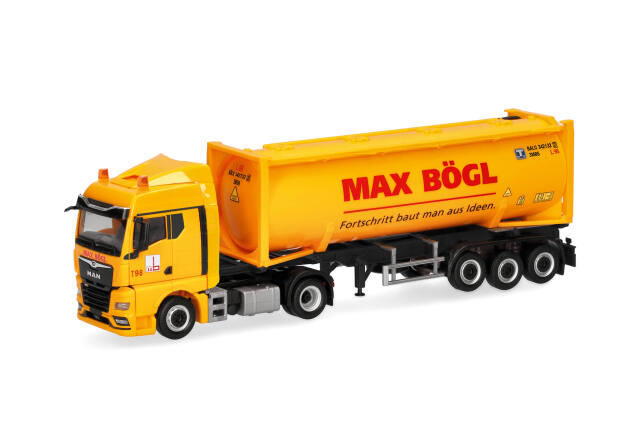 [予約]herpa Cars&Trucks 1/87 (プラスチック製) MAN TGX GM 30フィート サイロコンテナセミトレーラー "Max B?gl"