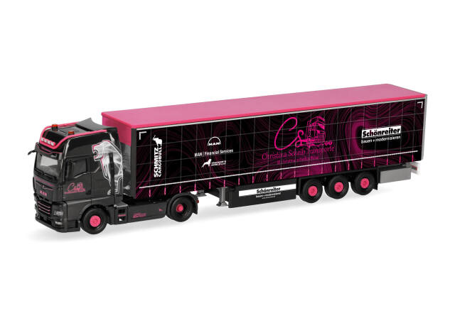[予約]herpa Cars&Trucks 1/87 (プラスチック製) MAN TGX GX カーテンキャンバスセミトレーラー "Christina Scheib"