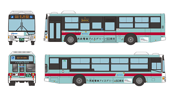 [予約]トミーテック 1/150 ザ・バスコレクション 西日本鉄道 西鉄電車アイスグリーン50周年ラッピングバス