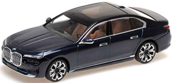 [予約]MINICHAMPS(ミニチャンプス) 1/43 (ダイキャスト製) BMW I7 2023 ブルー メタリック ※再受注