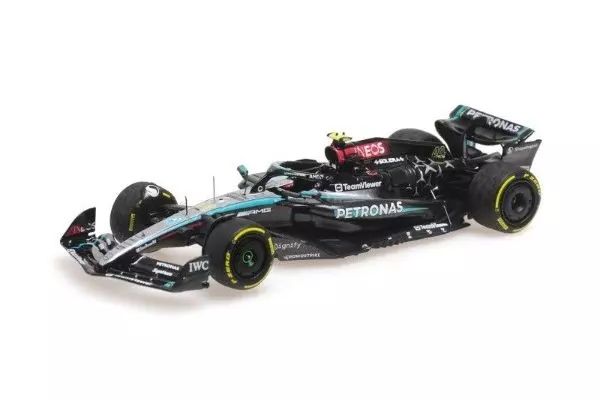 MINICHAMPS(ミニチャンプス) 1/43 (ダイキャスト製) メルセデス-AMG ペトロナス F1チーム W15 E パフォーマンス ルイス・ハミルトン アブダビGP 2024 ラストレース フィギュア付