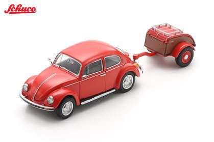 [予約]Schuco(シュコー) 1/43 (レジン製) 1979 VW Beetle with westfalia trailer