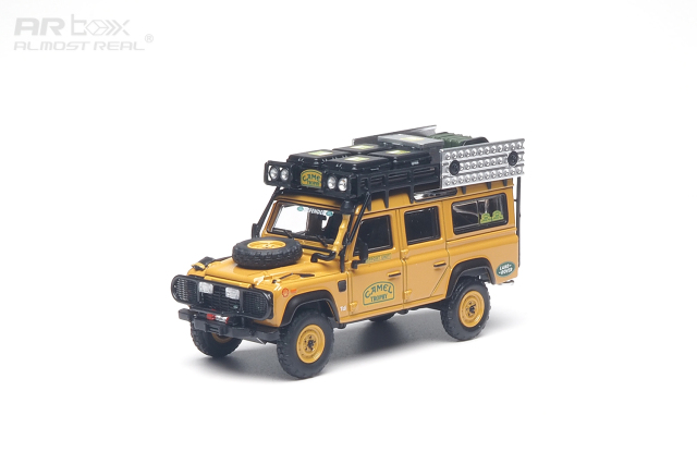 [予約]ALMOST REAL 1/64 (ダイキャスト製) Land Rover DEFENDER 110 キャメルトロフィー サポートユニット サバ州・マレーシア 1993