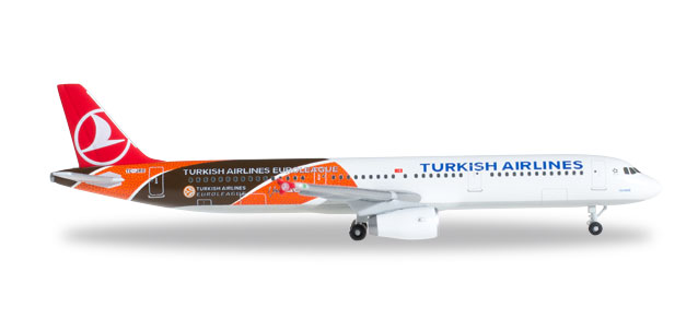 herpa wings 1/500 (ダイキャスト製) A321 ターキッシュエアラインズ "Euroleague" TC-JRO
