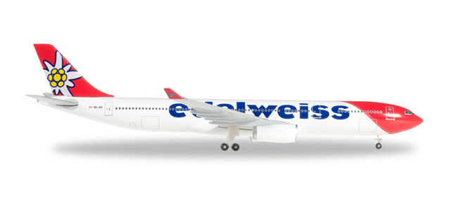 herpa wings 1/500 (ダイキャスト製) A330-300 エーデルワイス航空 n/c HB-JHR