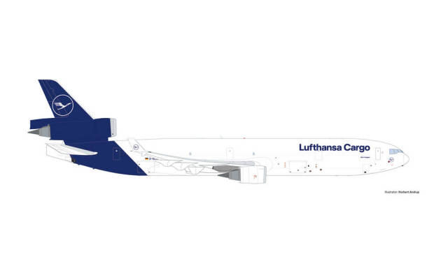 herpa wings 1/500 (ダイキャスト製) MD-11F ルフトハンザカーゴ D-ALCD