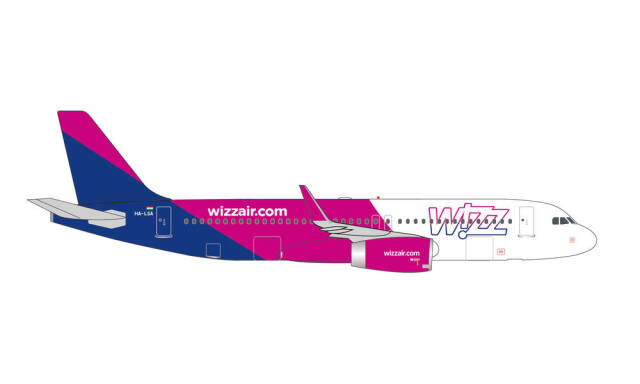 herpa wings 1/500 (ダイキャスト製) A320 ウィズエアー HA-LSA