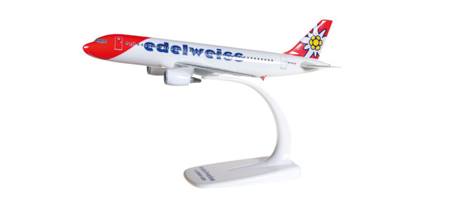 herpa wings 1/200 (プラスチック製) A320 エーデルワイス航空 n/c HB-IJU ※スナップフィット