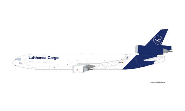 herpa wings 1/200 (プラスチック製) MD-11F ルフトハンザカーゴ D-ALCD ※スナップフィット