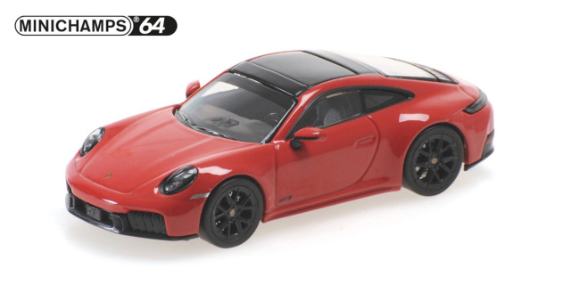 [予約]MINICHAMPS64(ミニチャンプス64) 1/64 (ダイキャスト製) ポルシェ 911 (992.2) カレラ GTS 2025 レッド