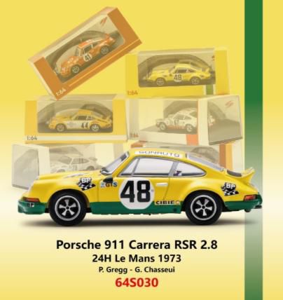 [予約]Spark(スパーク) 1/64 (ダイキャスト製) Porsche 911 Carrera RSR 2.8 No.48 24H Le Mans 1973 P.Gregg／G.Chasseui