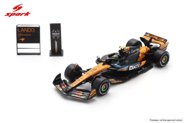 Spark(スパーク) 1/64 (ダイキャスト製) McLaren MCL39 No.4 3rd Abu Dhabi GP 2025 F1 Drivers' World Champion 2025 Lando Norris