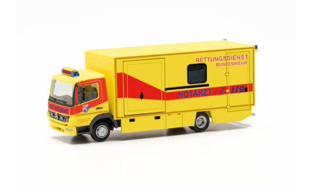 herpa Cars&Trucks 1/87 メルセデスベンツ アテゴ 04 ボックストラック "Rettungsdienst Bundeswehr Notarzt"