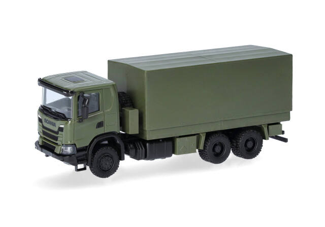 [予約]herpa Cars&Trucks 1/87 (プラスチック製) スカニア XT17 プラットフォーム トラック 6x6 未塗装