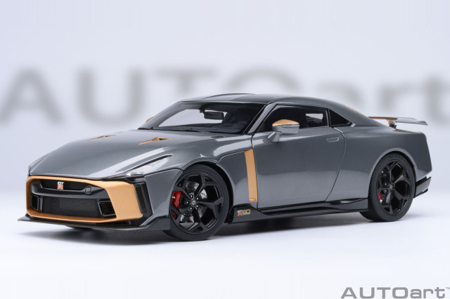 [予約]AUTOart(オートアート) コンポジットダイキャストモデル 1/18 (ダイキャスト製) NISSAN GT-R50 by ITALDESIGN（グレー／ゴールド）
