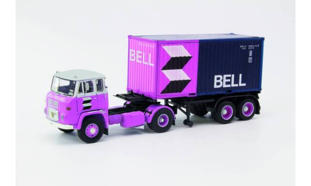 herpa Cars&Trucks 1/87 スカニア LB 76 コンテナセミトレーラー "van der Linden/Bell"