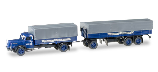 herpa Cars&Trucks 1/87 ヘンシェル HS 140 キャンバスカバー トレーラー "Dachser"