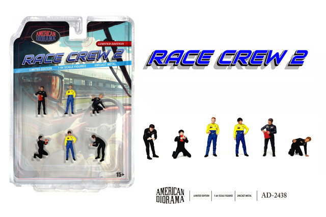 [予約]アメリカンジオラマ 1/64 (ダイキャスト製) フィギュアセット レースクルー2