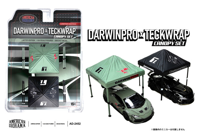 [予約]アメリカンジオラマ 1/64 (ダイキャスト製) DarwinPro × Teckwrap キャノピーセット（DarwinPro公式ライセンス商品）
