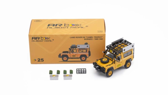 [予約]ALMOST REAL 1/64 (ダイキャスト製) Land Rover 90 キャメル・トロフィー ボルネオ 1985 