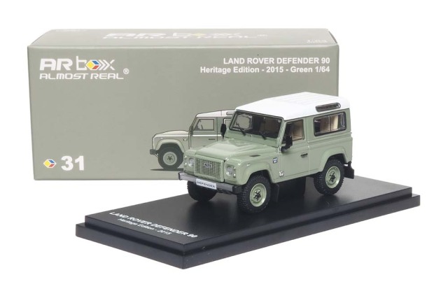 [予約]ALMOST REAL 1/64 (ダイキャスト製) Land Rover Defender 90 ヘリテージ・エディション 2015  グリーン