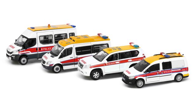 TINY（タイニー）Tiny City Bs22 空港警察 (ATC64225, ATC65350, ATC65351, ATC64832) 4台セット