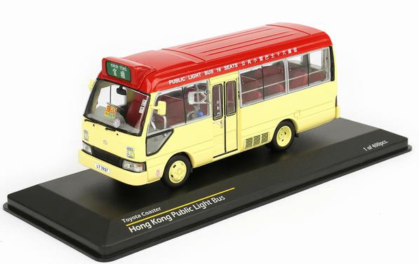 TINY（タイニー）1/43 トヨタ コースター ミニバス レッド 官塘(クントン)行