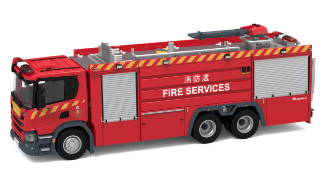 TINY（タイニー）Tiny City No.66 スカニア 香港消防局 Bulk Foam Tender (F2801)
