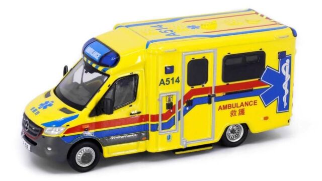 TINY（タイニー） Tiny City No.70 メルセデスベンツ スプリンター FL 香港消防局 救急車 (A514)