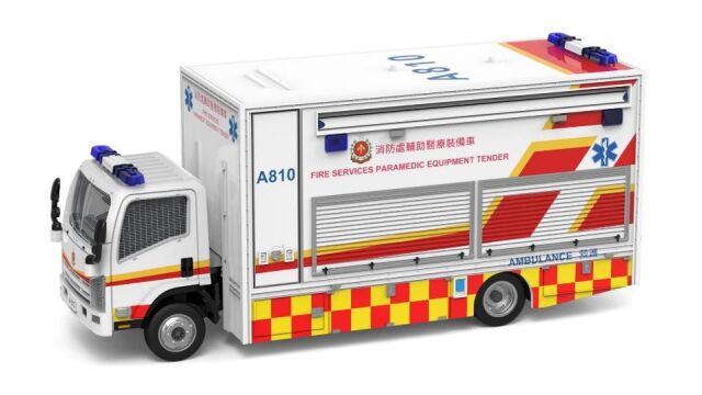 TINY（タイニー）Tiny City No.73 いすゞ Nシリーズ 香港消防局 救急医療車両 (PET)(with mesh window shields) (A810)