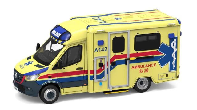 TINY（タイニー）Tiny City No.70 メルセデスベンツ スプリンター FL 香港消防局 救急車 (A142)
