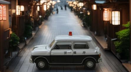 日本製 DAIYA minimaruyama_b7700 ブリキ　ミニクーパー　警視庁ミニパト　ヴィンテージミニカー ミニカー