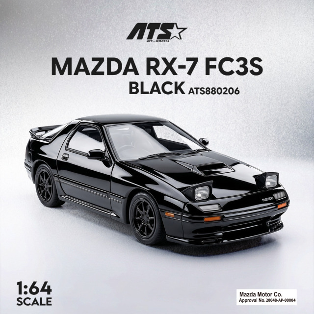 ATS MODELS 1/64 (ダイキャスト製) MAZDA RX-7 FC3S ブラック