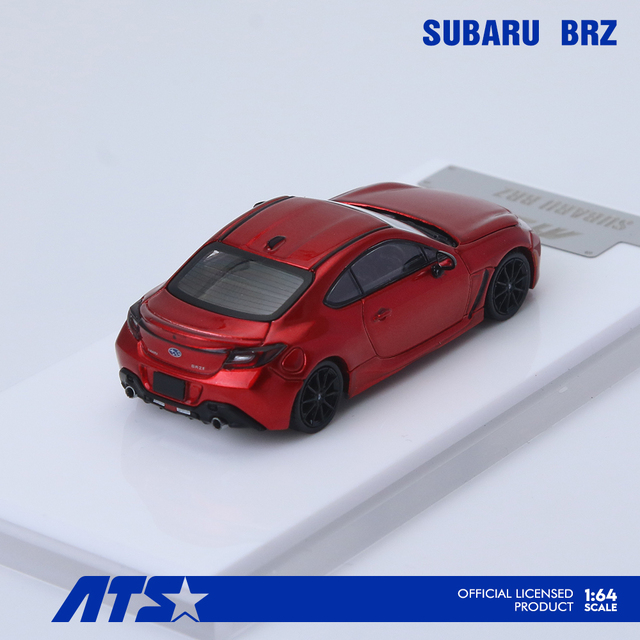スバル BRZ 1/64 ミニカー 赤　1/64 改造 ATS MODELS 1/64 (ダイキャスト製) Subaru BRZ メタリックレッド