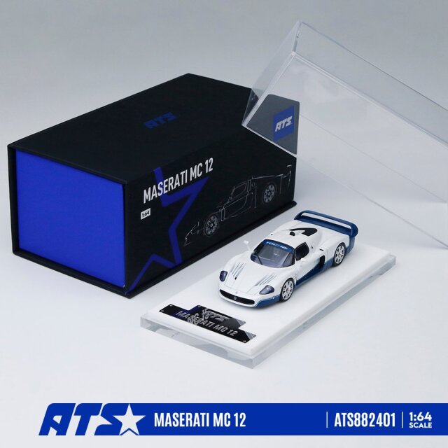 [予約]ATS MODELS 1/64 (ダイキャスト製) MASERATI MC 12 ホワイト