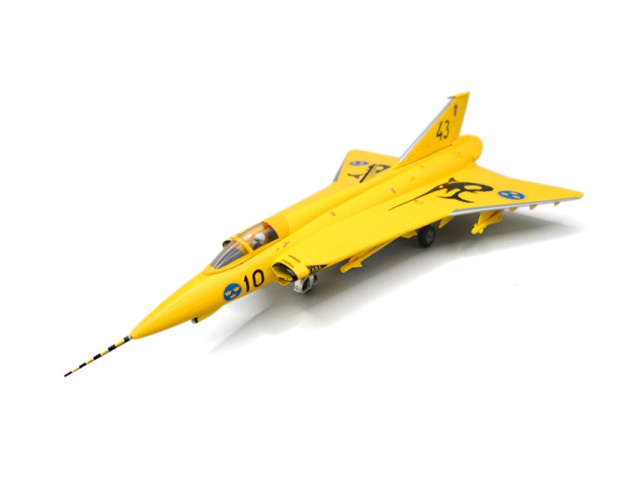 Aviation72 1/72 (ダイキャスト製) SAAB J35J DRAKEN スウェーデン空軍 イエロー 43-10