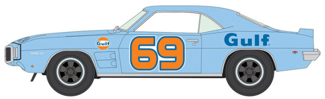 [予約]オートワールド 1/64 (ダイキャスト製) 1969 ポンティアック ファイヤーバード トランザム  GULF ブルー ※並行輸入