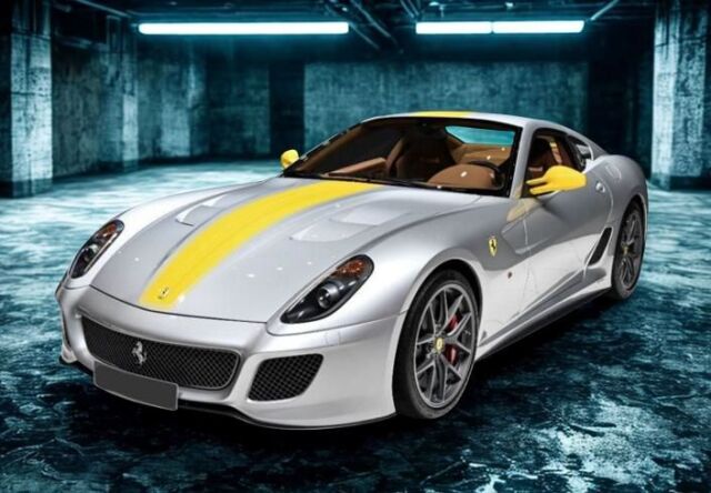 [予約]BBR MODELS 1/18 (レジン製) Ferrari 599 GTO 2010 - made in Italy Argento Nurburgring with yellow stripe ※ケース無