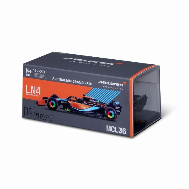 BURAGO（ブラーゴ）1/43 マクラーレン F1 チーム MCL36(2022) No.4 L