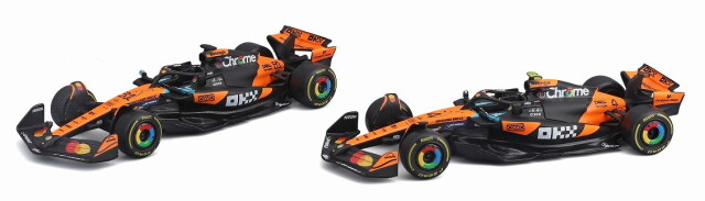 [予約]BURAGO(ブラーゴ) 1/43 (ダイキャスト製) マクラーレン F1チーム MCL39 オーストラリアGP 2025 No.4 L.ノリス / No.81 O.ピアストリ 2台セット ウィンドウボックス