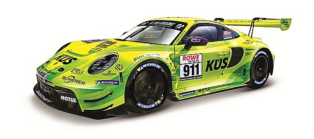 [予約]BURAGO(ブラーゴ) 1/43 (ダイキャスト製) ポルシェ 911 GT3 R マンタイ No,911 イエロー