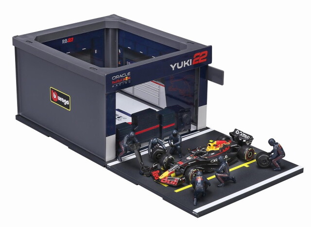 [予約]BURAGO(ブラーゴ) 1/43 (ダイキャスト製) オラクル レッドブル レーシング PIT PASS セット RB21 No.22 角田裕毅