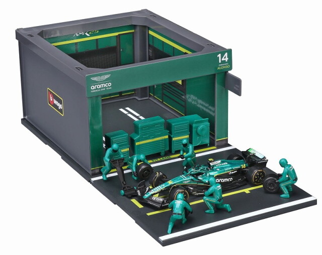 [予約]BURAGO(ブラーゴ) 1/43 (ダイキャスト製) アストン マーティン アラムコ F1チーム PIT PASS セット AMR25 GP No.14 F.アロンソ