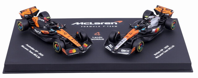 [予約]BURAGO(ブラーゴ) 1/64 (ダイキャスト製) マクラーレン F1チーム MCL39 オーストラリア/イギリスGP No.4 L.ノリス 2台セット 