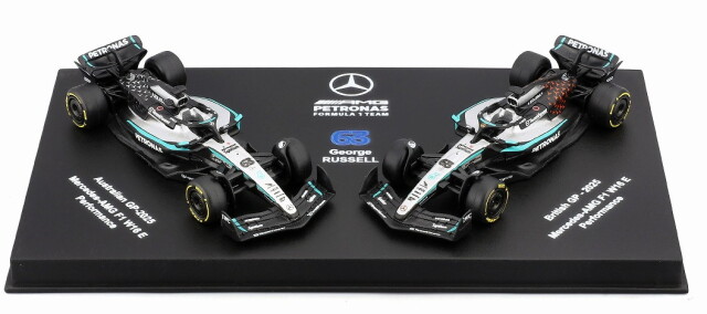 [予約]BURAGO(ブラーゴ) 1/64 (ダイキャスト製) メルセデス-AMG ペトロナス F1チーム W16 オーストラリア/イギリスGP No.63 G.ラッセル2台セット 